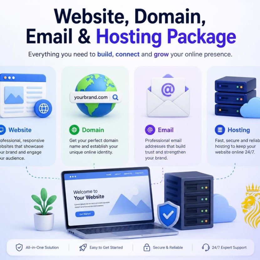 Website, Domain, Email & Hosting Package